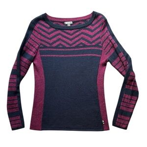 Smartwool Women's Sweater in Magenta and Navy size M